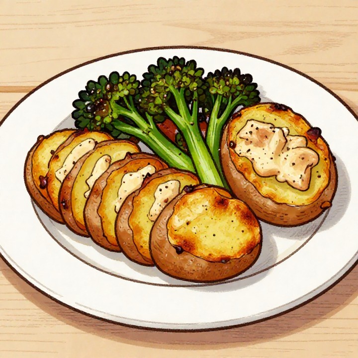 Hasselback-Kartoffeln mit cremiger Cajun-Hähnchenpfanne