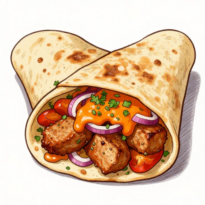 Sheet Pan Chicken Kefta Wraps