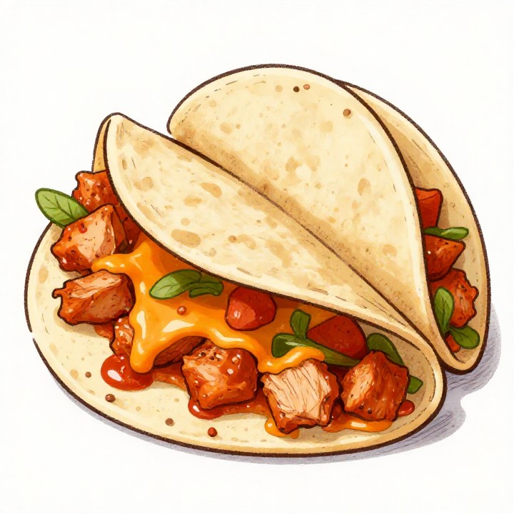 Käse-Hähnchen-Fajita-Wraps vom Blech