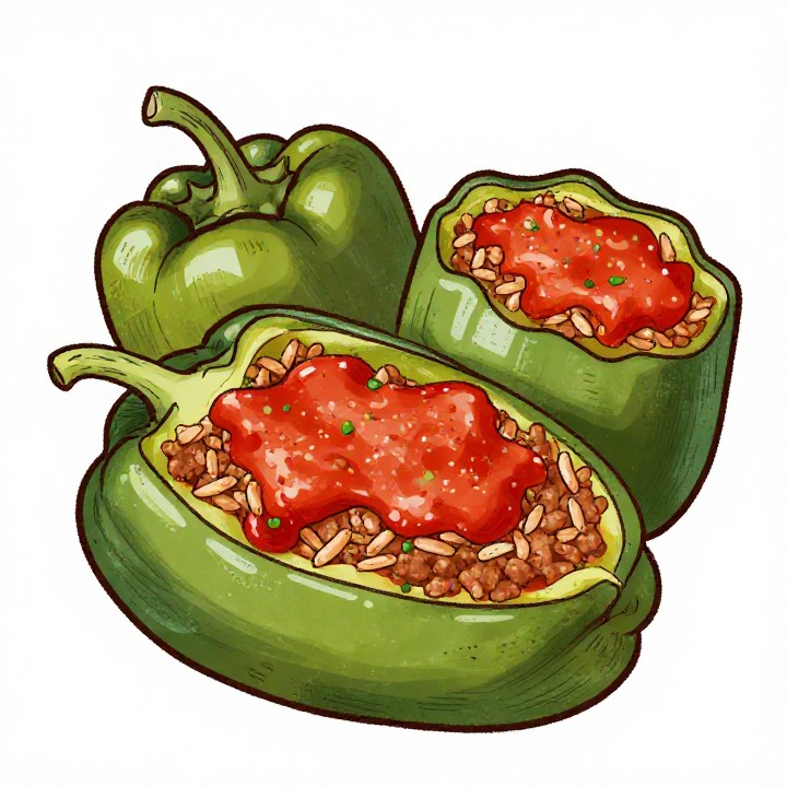 Bulgarische gefüllte Paprika