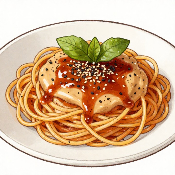 Schnelle Sesam-Tahini-Spaghetti