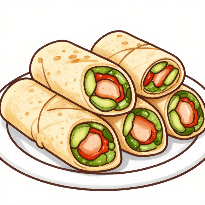 Hähnchen-Wrap mit Avocado-Dressing