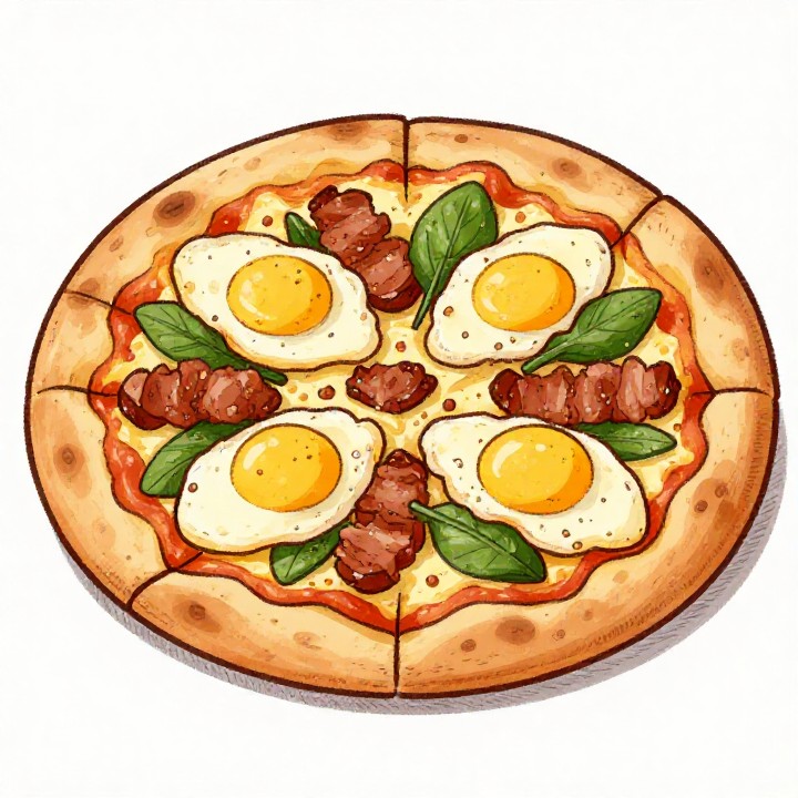 Stuffed Crust Frühstücks-Pizza