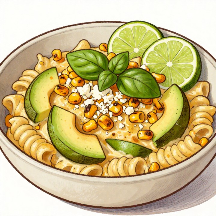 Cremiger mexikanischer Street-Corn-Nudelsalat