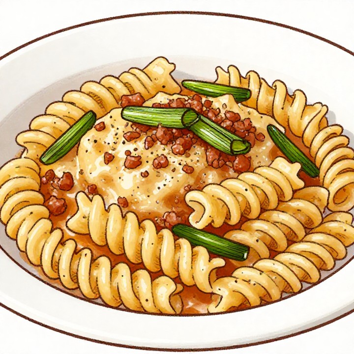 Käse-Lauch-Pasta