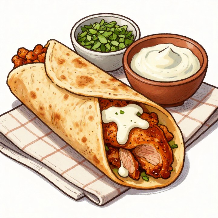 Authentisches Hähnchen-Shawarma