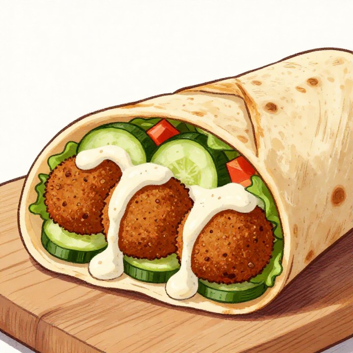 Smash Falafel Wrap