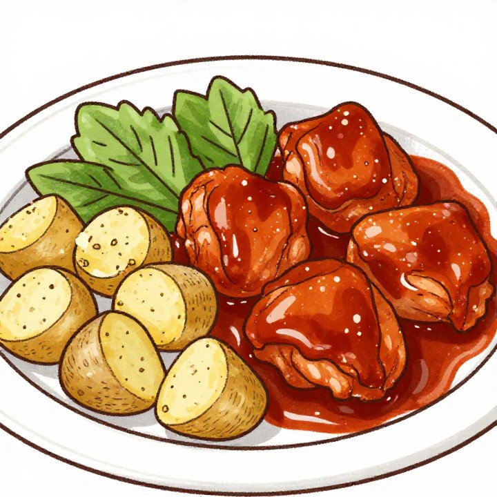 High Protein Honey BBQ Chicken mit Garlic Parmesan Kartoffeln